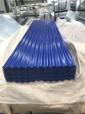 Galvanisiertes Farbüberzogenes Platten-Blatt runzelte das Stahlgi-Eisen, das 275g/㎡ überdacht