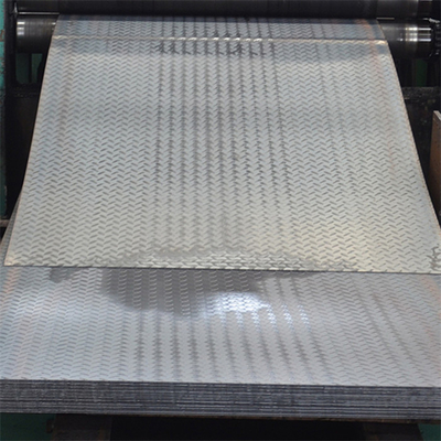 55% Aluminiumlegierungs-galvanisierte Gi kariertes Platten-Zinkblech-Metall 6m