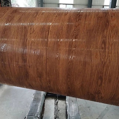 JIS-SUS galvanisierte Ppgi, das Stahlspulen-Zink hölzerne Druckfarbe 0,18 - 1.5mm beschichtete