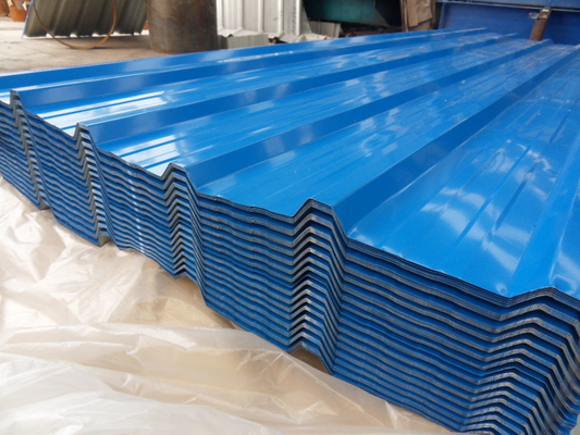 Gewellte Stahlüberdachungsblatt-Farbe beschichtete das galvanisierte Eisen asphaltieren G550 500mm