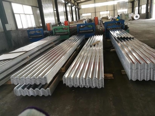 0.5mm Dicke Wellverzinkte Stahlbleche S250GD+Z G550 SGCC Dachblech mit Breite1000mm