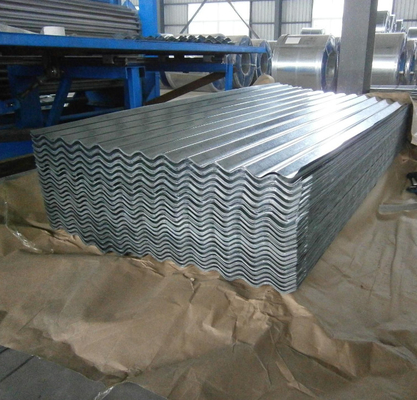 Korrosionsbeständig 0,2-0,6 mm Gi Wellmetalldachplatte Verzinktes Stahlblech